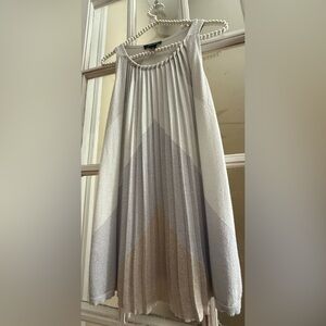 Chic Pleated Blouse in Neutral Tones